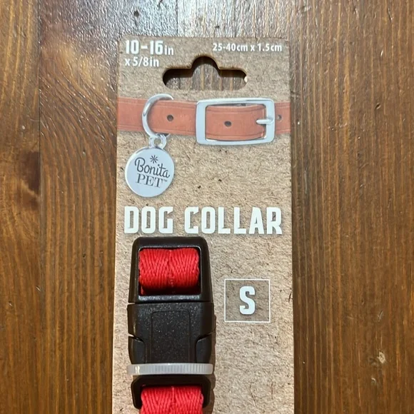 Bonita Pet Small Dog Collar Red - Picture 2 of 4